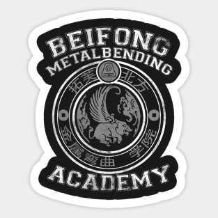 Beifong Metalbending Academy - White & Silver Sticker